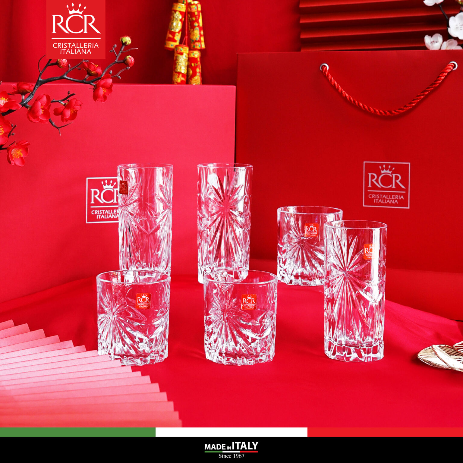 Bộ quà tặng RCR Ricco 03 ly Oasis 360ml và 03 ly Oasis 320ml