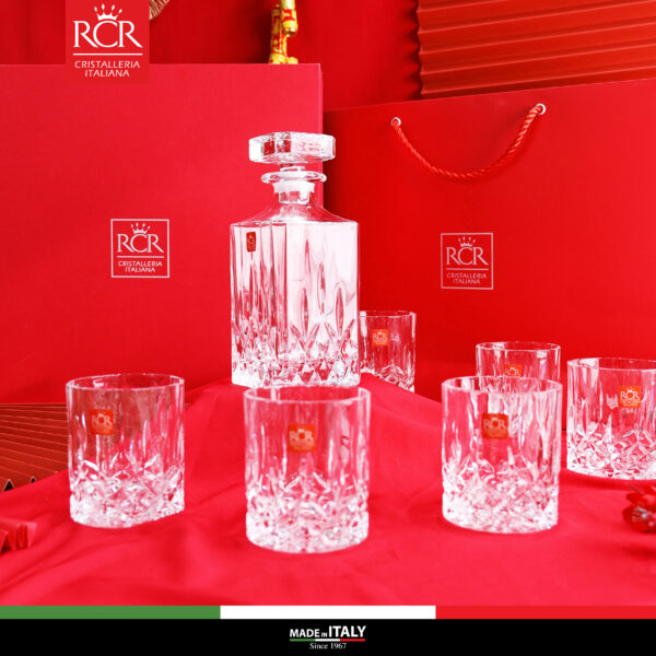 Bộ quà tặng RCR Ricco 01 Bình Opera 750ml và 06 ly Dof 300ml - Ảnh 2